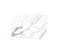 IZODEKOR Marble Look Cladding - 4 Pcs 120x60cm - Panels for Bathroom, Kitchen & Bedroom, Alternative to Tiles, Shower Panels, Granite Effect PVC | Garden of Eden