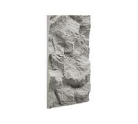 IZODEKOR PU Stone Effect Wall Panels 60x120 cm, 5 cm Thick 3D Interior Wall Cladding, Natural Stone Look Decorative Panels, Light Grey