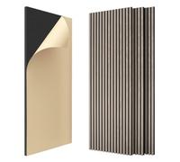 IZODEKOR Self-Adhesive Wall Panels, Wood Look, 120 x 60 x 2.1 cm, Wooden Wall Panels for Wall Cladding, Indoor and Sound Insulation, Wall Decoration Living Room, Pack of 4, 2.88 m², Light Oak