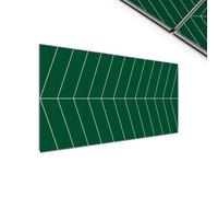 IZODEKOR - SPC Wall Panel Marble Look 60x120cm - 1 Piece - Waterproof, Scratch-Resistant, Heat-Resistant Backsplash - SPC Wall Cladding for Kitchen & Bathroom - Chevron Green