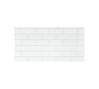 IZODEKOR Styrofoam Wall Cladding Brick Look White, 50 x 100 x 2 cm, Paintable Wall Panels, Brick Look Made of EPS for DIY Projects, Waterproof, T-1900