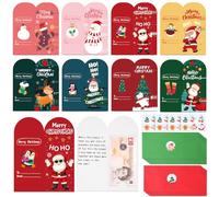 iZoeL 24 Set Christmas Money Wallets and Envelopes for Kids Adults Christmas Card Wallet for Cash Gifts Envelopes Stickers for Present