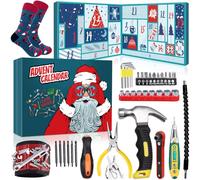 iZoeL Advent Calendar 2024 Men Tools Sets Adult Advent Calendar for Men Tool Kit Teen Advent Calendar Xmas Calendar Teenager Boy Christmas Calendar Men 24 Basic Hand Tools