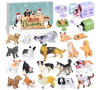 iZoeL Animal Advent Calendar 2024 Dogs Advent Calendar for Kids Toddlers Toys Advent Calendar for Dog Lover Realistic Dog Figurines Animal Christmas Calendar Toys Countdown Calendar for Boys Girls