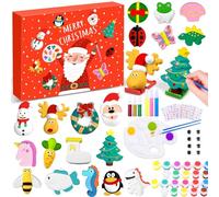 iZoeL Art Christmas Kids Craft Christmas Girls Painting Crafts Advent Calendar Kids Girls 2025 Art Advent Calendar Painting Coloring Plaster Daughter Son