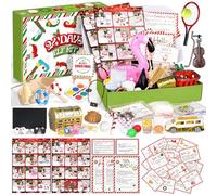 iZoeL Elf Activities Kit Advent Calendar 24 Days Christmas Elf Accessories Props Set with Instructions, Photos, Letter, Card, Certificates, Elf Ideas for Magic Christmas Countdown