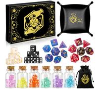 iZoeL Polyhedral Advent Calendar RPG DND Dice Advent Calendar 2025, 24 Days Countdown with 68 Dice, Dice Tray & Storage Bag, Christmas Surprise Gift for Tabletop RPG Board Game Dice Collectors