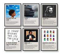 IZOOMIHOME Drake Poster, Album Cover Limited Edition Posters, Drake Merch, Music Posters (Set of 6, 8in x 10in, Unframed)