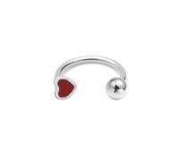 Izpack Cute Heart Horseshoe Lip Monroe Ring Stainless Steel Enamel Love Hearted Snake Bite Piercing Jewelry Helix Cartilage Tragus Daith Studs Earring Fashion Body Pierced Gifts 10mm 16G, Stainless
