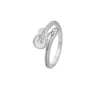 Izpack Music Guitar Wrap Finger Ring for Women Girls Crystal Cubic Zirconia Enamel Musical Instrument Stacking Adjustable Open Bands Promise Eternity Engagement Rings Rock Jewelry Gifts Musician