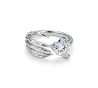 Izpack Skull Hand CZ Heart Wrap Open Band Ring for Women Punk Skeleton Crystal Love Hearts Adjustable Stacking Statement Finger Rings Comfort Fit Cool Gothic Biker Jewelry for Her Wedding Engagement