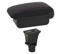 IZQLTWKR Central Console Armrest For Fiat 500 For CRONOS For 500c Dolcevita Centre Console Storage Box Car Armrests Car Armrest Box Storage Box Central Control Modification USB(B1 Red Line)