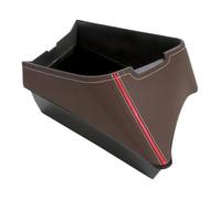 IZQLTWKR Console Storage Organiser For BMW X1 F48 X2 F39 2016-2021 LHD Car Central Seat Armrest Box Console Storage Container Organizer Tray Interior(Brownleather Rededge)