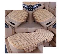 IZQLTWKR Plush Car Seat Covers Set Warm Car Seat Cushion Winter Auto Seat Protector Premium Soft Anti Slip Pads。 Front Rear Seat Covers Set(Beige,Set of seat covers)