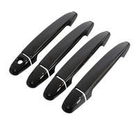 IZQLTWKR Side Exterior Door Handle Cover for Land for Cruiser for Prado J120 2003-2009 Single Hole Door Handle Cover Accessory(Bright Black)