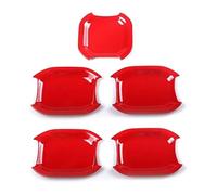 IZQLTWKR Side Exterior Door Handle Cover for Wrangler for Rubicon 2018-2021 Hollow-Out Door Handle Bowl Trim Anti-Scratch Modification Protector(Door Bowl a - Red)