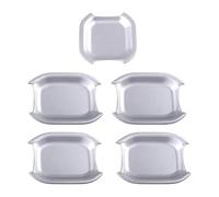 IZQLTWKR Side Exterior Door Handle Cover for Wrangler for Rubicon 2018-2021 Hollow-Out Door Handle Bowl Trim Anti-Scratch Modification Protector(Door Bowl a - Silver)