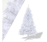 Izrielar Artificial Christmas Tree, 120cm PVC Fir Tree with 200 Tips, White Christmas Tree, Easy Assembly (Including Christmas Tree Stand), Flame-Retardant, Artificial Christmas Decoration, White