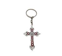 IZROLO 1 cross keychain pendant keychain blessing Holy Cross keychain for men, boys, women, girls, car keychains, Red, other