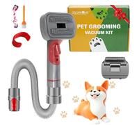 IZSOHHOME Compatible with Dyson V7 V8 V10 V11 V15,Brush for Shedding and Grooming,with Three Replacement Heads,Easy to Clean Brush Kit