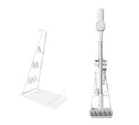 IZSOHHOME Vacuum Cleaner Stand without Wall Hole Vacuum Cleaner Metal Support Vacuum Cleaner Stand Compatible with Dyson V6 V7 V8 V10. Metal Base, Fits Most Stick Vacuum Cleaners (White)