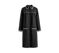 IZURIA lapel black long sleeved robe S