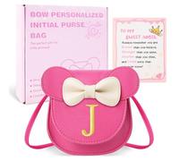 izuzta Toddler Purse Kids Wallets for Girls 1 2 3 4 5 6 7 8 9 Year Old Birthday Gift Cute Mini Mouse Purse Crossbody Purse, Small/Rose Bag/Glod Letter, J, J