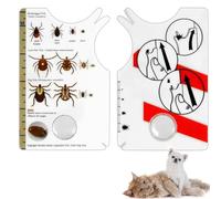 IZyufan 2 Pcs Tick Removing Card, Tick Remover Tools with Magnifying Glass for Dogs Or Humans