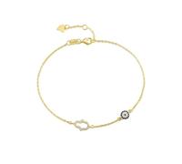IZZBAT 14K Gold Evil Eye Hamsa Hand Bracelets for Women Gold Blue Eye Adjustable Chain Bracelet for Her
