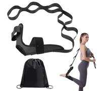 Izzila Stretching Strap with Loops and Detachable Foot, Foot and Calf Stretcher-Stretching Strap, Fitness Stretching Straps, Yoga Straps for Men Woman (Black)