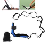 Izzila™ Stretching Strap with Loops and Detachable Foot,Izzila Stretch Straps,Yoga Stretching Strap,Leg Stretcher Strap with Loops,Foot and Calf Stretcher Brace for Pilates,Dance,Gymnastics (Blue)