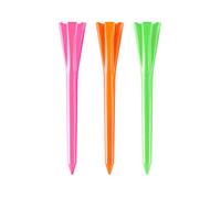 Izzo Golf Plastic Golf Tees, 1.5 Inch, Neon Mix