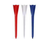 Izzo Golf Plastic Golf Tees, 1.5 Inch, Red/White/Blue, 100 Pack