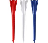 Izzo Golf Plastic Golf Tees, 1.5 Inch, Red/White/Blue