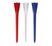 Izzo Golf Plastic Golf Tees, 1.5 Inch, Red/White/Blue