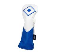 IZZO Golf Premium Hybrid Headcover White/Blue - Durable PU Leather Golf Hybrid Headcover