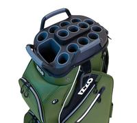 IZZO Ultimate Organizer Golf Cart Bag, Olive/White