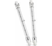 Izzy 2 Pack R7s 500W Halogen Bulb 118mm 230V 6700lm 2700k Warm White Energy Saving Tungsten Linear Bulbs Floodlight J118 Security Lamp Light Bulb Dimmable [Energy Class G]