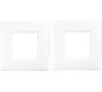 Izzy Single Gang White Finger Plates for Light Switches & Single Sockets - Prevents Finger Marks Around Switch Pack of 2