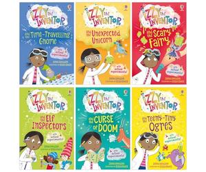 Izzy the Inventor Series By Zanna Davidson 6 Books Collection Set (The Unexpected Unicorn, The Curse of Doom, The Time Travelling Gnome, Teeny Tiny Ogres, The Elf Inspectors, The Scary Fairy)