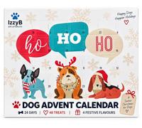 IzzyB Dog Advent Calendar | 48 Sausage Bite Treats | 4 Festive Flavours