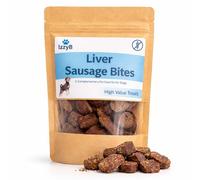 IzzyB Pet Products Liver Sausage Bites for Dogs 250g - Natural Dog Training Treats - Bite Size Puppy Training Rewards - Made in the UK Dog Treats