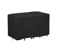Izzybang Outdoor Bar Height Dining Set Cover - Heavy Duty Waterproof High Top Patio Table Cover for Rectangular 6-Person 60'' Long Bar Height Set