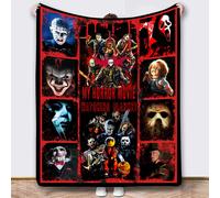 (J, 100 150) Horror Movie Watching Blanket Halloween Atmosphere Decorations Soft Comfortable Home Couch Warm Bedspreads Blanket