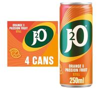 J-2O Orange & Passion Fruit Still Fruit Blend Drink, 250ml, 4 Cans