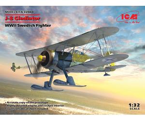 J-8 Gladiator, WWII Swedish Fighter 1:32 Plastic Model Kit ICM