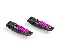 J 8MM Hole 2pcs Motorcycle Rear Passenger Foot Pegs Pedals Footrest Scooter Foot Peg Motorbike Pedal Modification Aluminum Upgrade Parts(Purple)