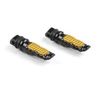 J 8MM Hole 2pcs Motorcycle Rear Passenger Foot Pegs Pedals Footrest Scooter Foot Peg Motorbike Pedal Modification Aluminum Upgrade Parts(Yellow)