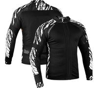 J.A.G. Motorcycle Mesh Shirt for Men with CE Certified Protective Padded Armors | All Season Motorcycle Riding Shirt, Black White, S