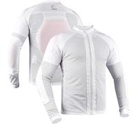 J.A.G. Motorcycle Mesh Shirt for Men with CE Certified Protective Padded Armors | All Season Motorcycle Riding Shirt, White, XL